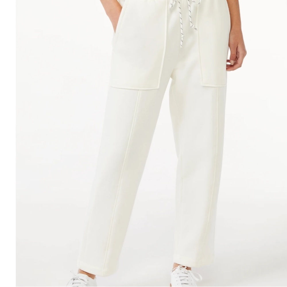 Women's Free Assembly White Drawstring sweat Pants Sz XS 0-2